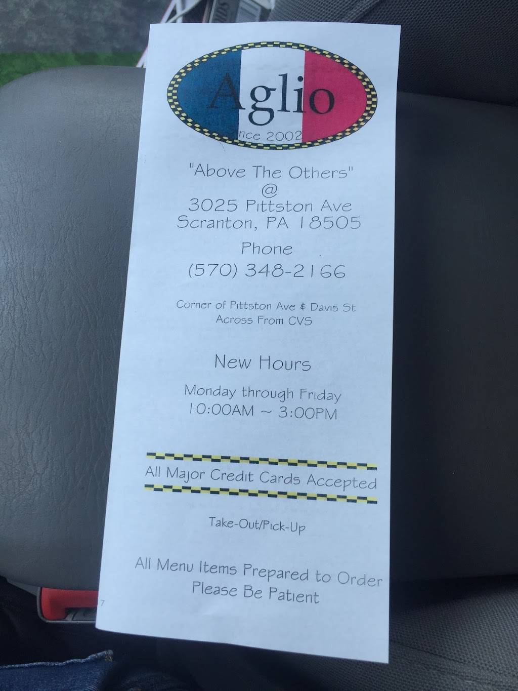 Aglio | restaurant | 3025 Pittston Ave, Scranton, PA 18505, USA | 5703482166 OR +1 570-348-2166