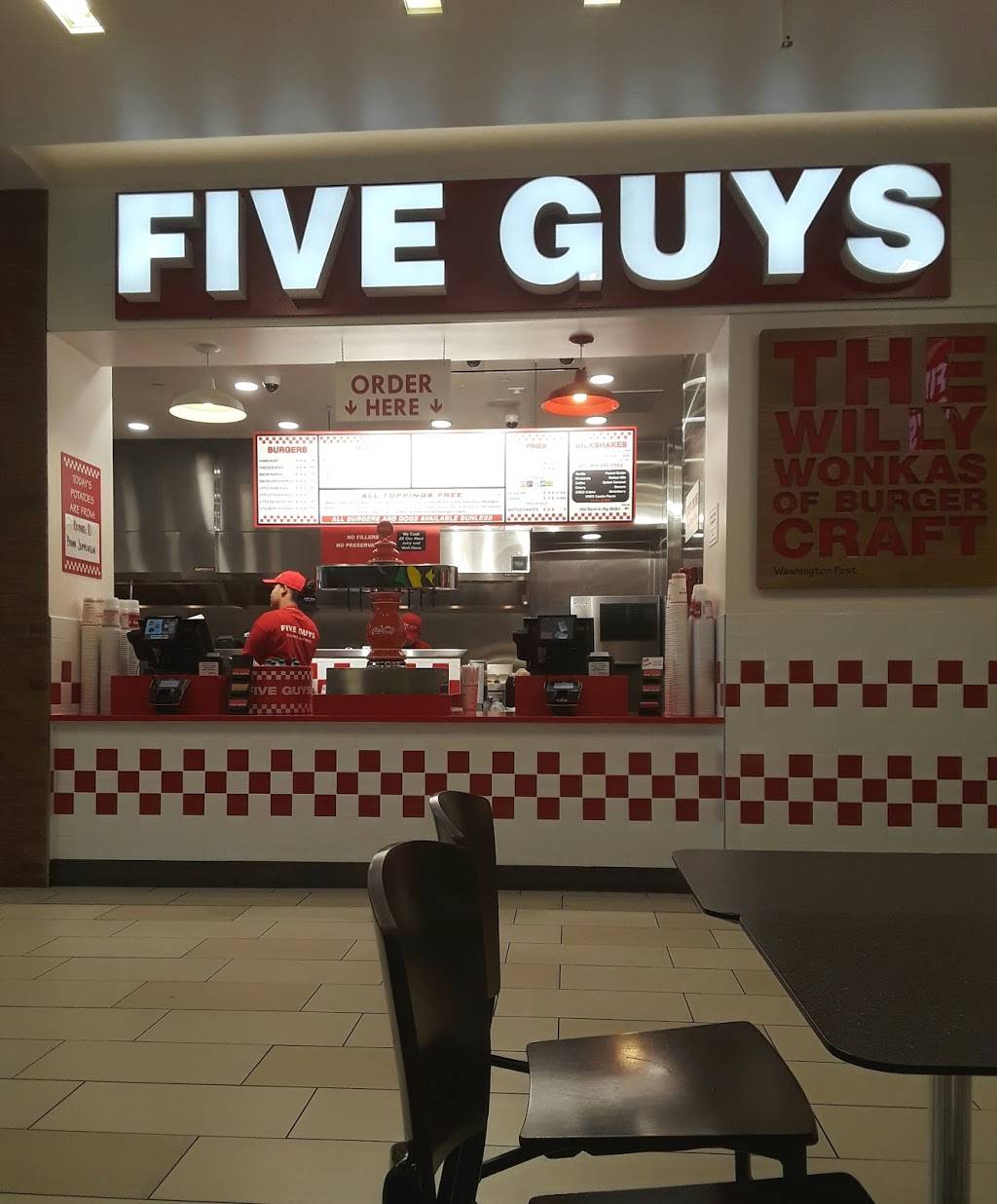 Five Guys | meal takeaway | 1137 Galleria Way Fc11, Glendale, CA 91210, USA | 8189455229 OR +1 818-945-5229