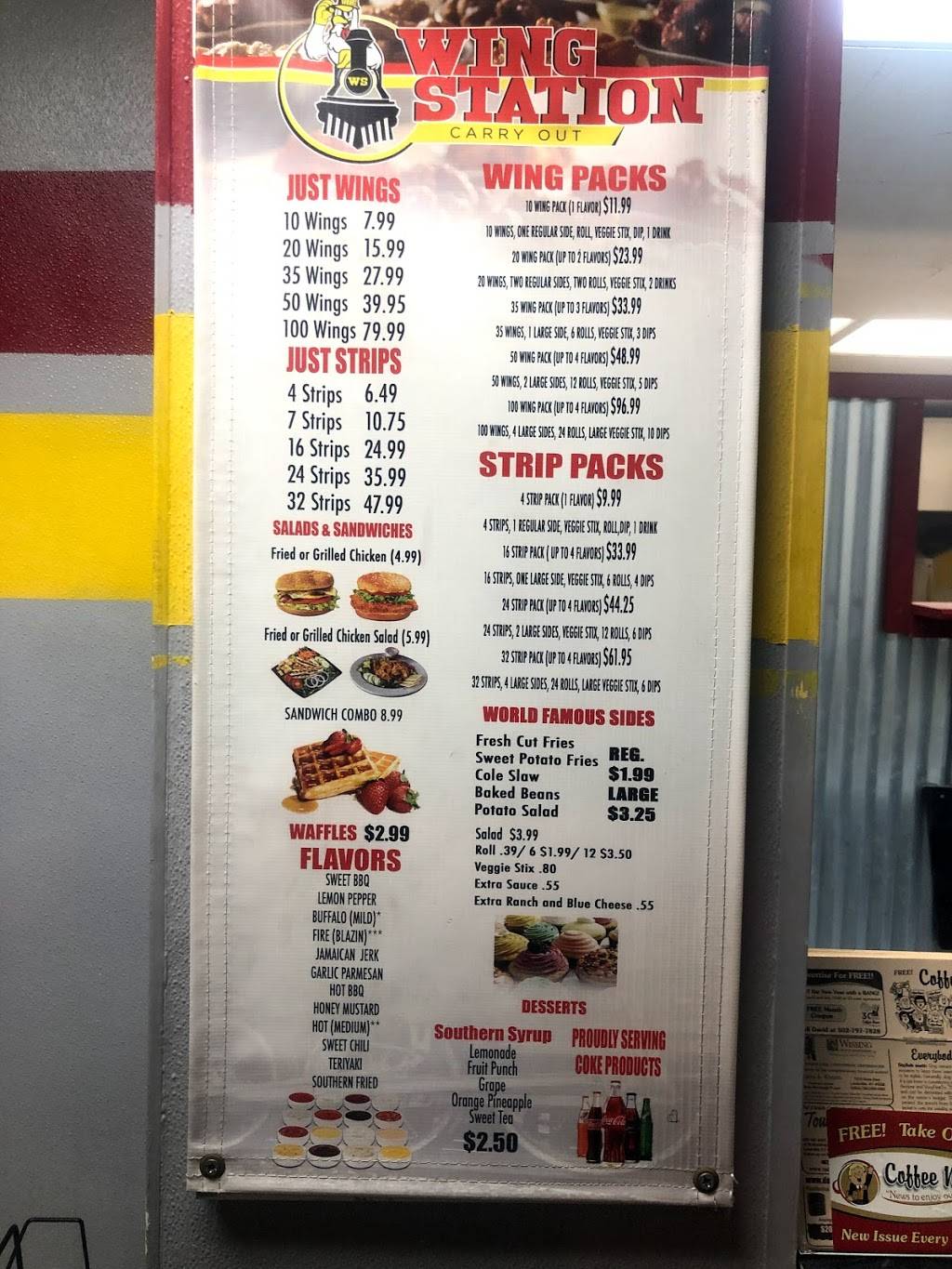 Wing Station | restaurant | 2119 Crums Ln, Louisville, KY 40216, USA | 5026180288 OR +1 502-618-0288