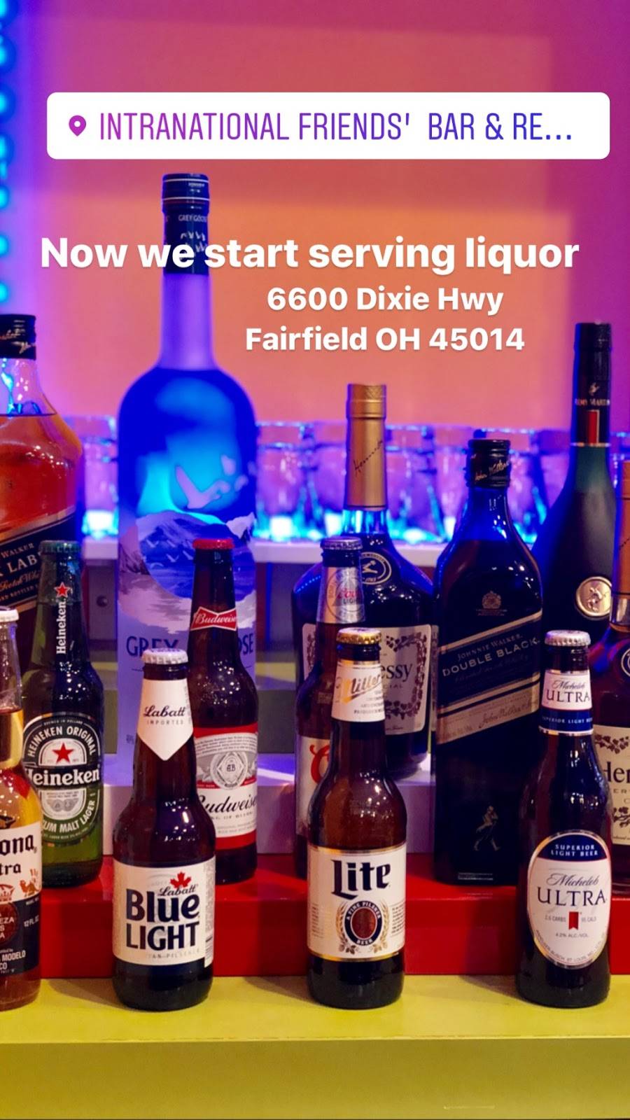 Intranational Friends Bar and Restaurant | restaurant | 6600 Dixie Hwy, Fairfield, OH 45014, USA | 5138167088 OR +1 513-816-7088