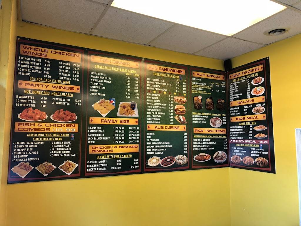 Alis Steak Fish And Chicken | restaurant | 9315 Lewis and Clark Blvd A, Jennings, MO 63136, USA | 3148683999 OR +1 314-868-3999