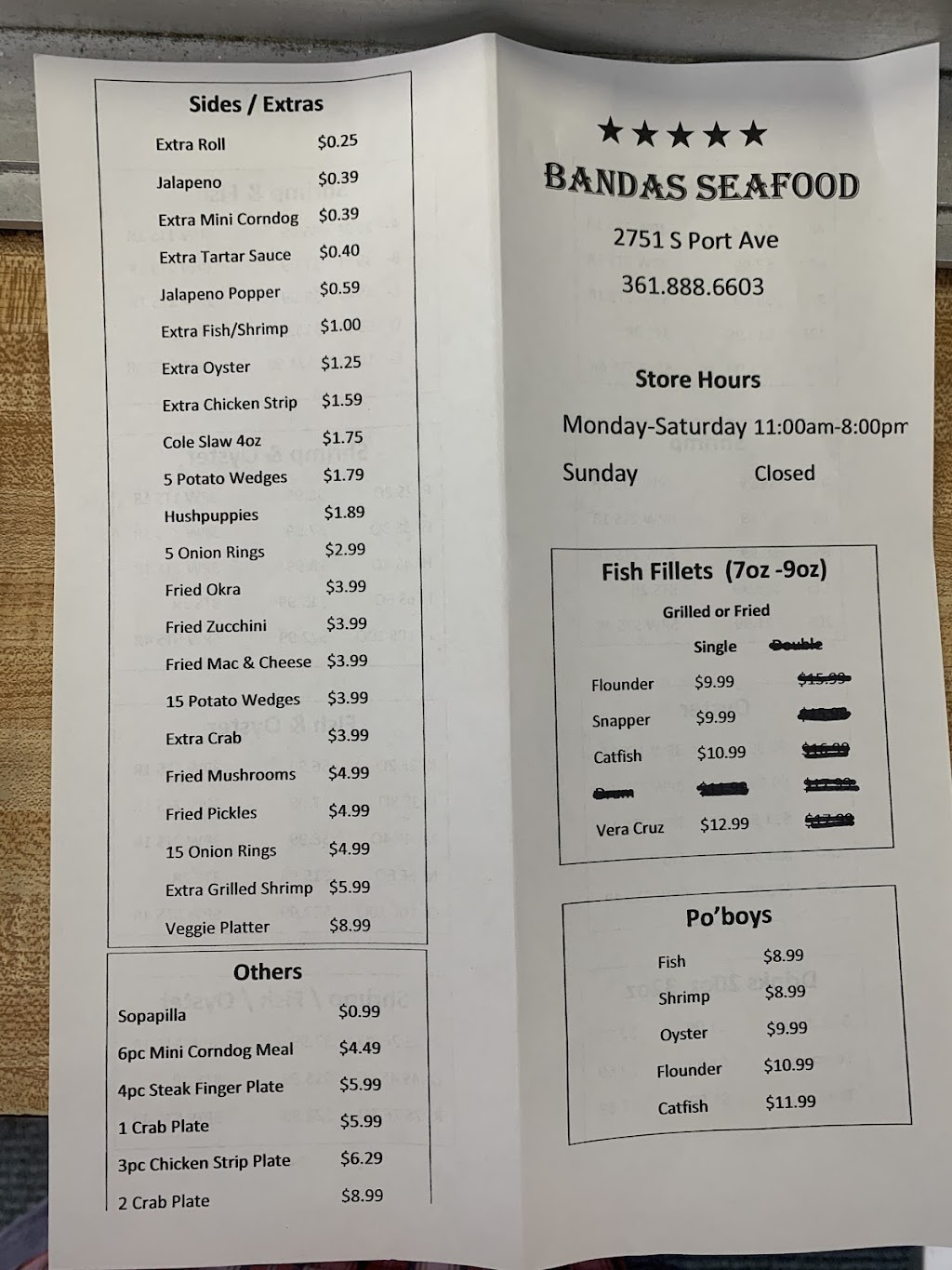 Bandas | restaurant | 2751 S Port Ave, Corpus Christi, TX 78405, USA | 3618886603 OR +1 361-888-6603