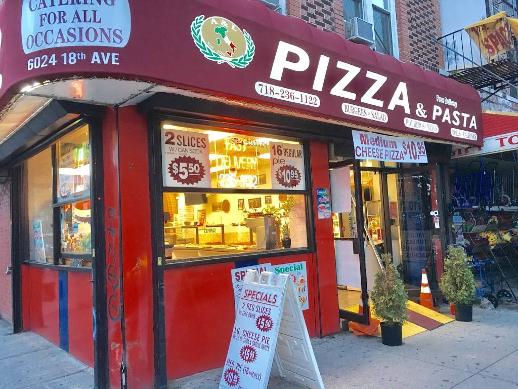 A & L Pizza Restaurant | restaurant | 6024 18th Ave, Brooklyn, NY 11204, USA | 7182361122 OR +1 718-236-1122