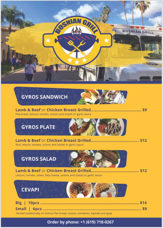 Bosnian Grill | restaurant | 4450 Main St, Chula Vista, CA 91911, USA | 6197180267 OR +1 619-718-0267