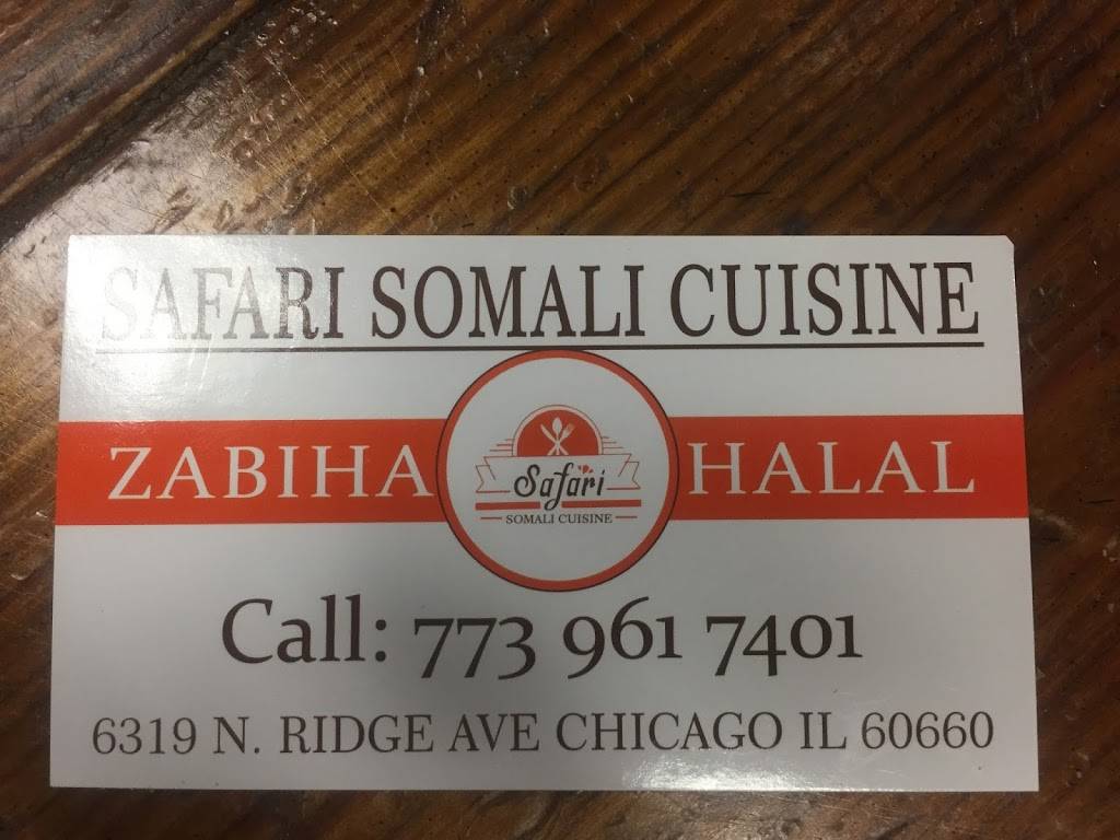 Safari Somali Cuisine | restaurant | 6319 N Ridge Ave, Chicago, IL 60660, USA | 7739617401 OR +1 773-961-7401