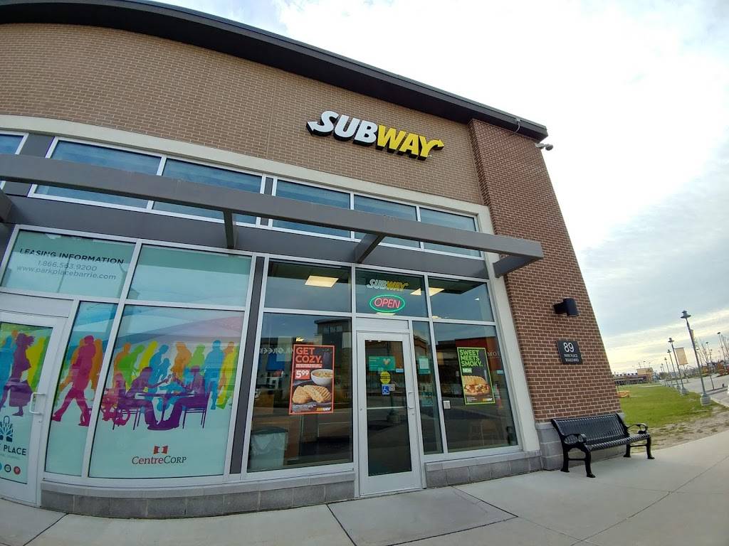 Subway | restaurant | 89 Park Pl Blvd, Barrie, ON L4N 6P4, Canada | 7057202333 OR +1 705-720-2333