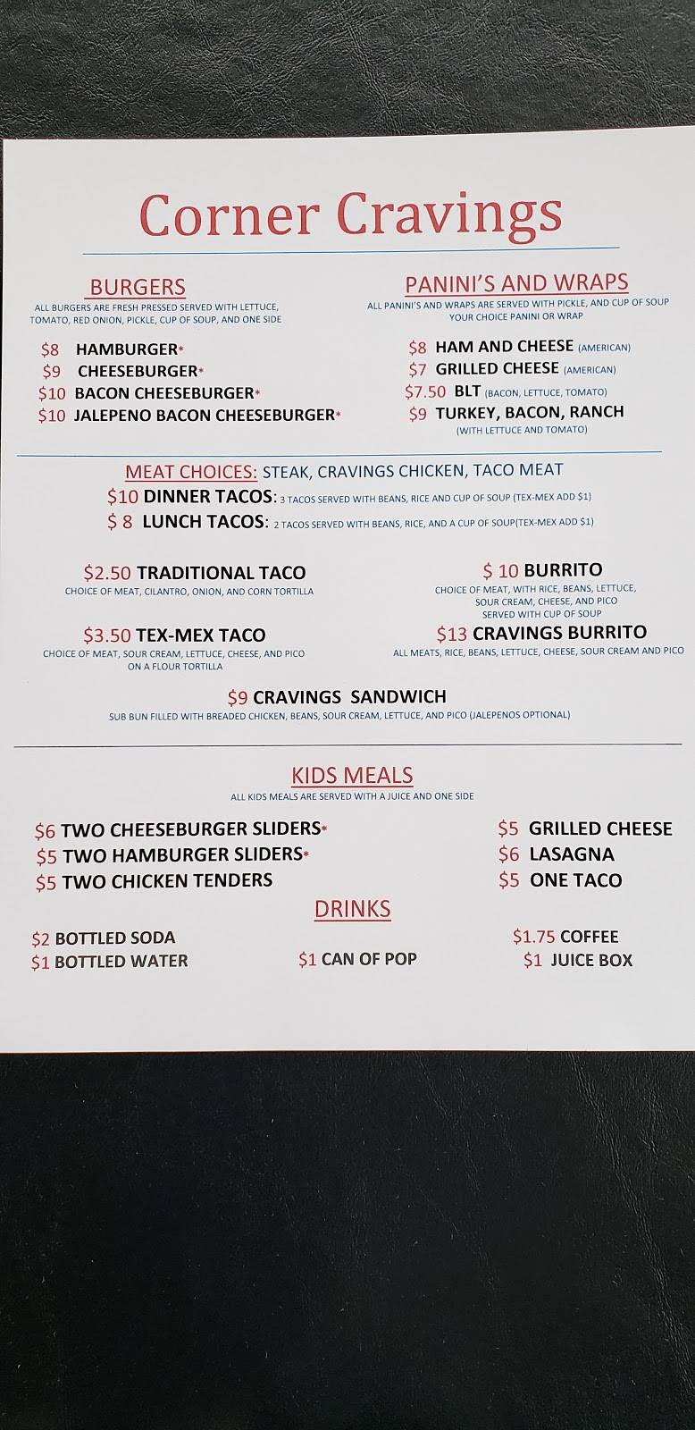 Corner cravings | restaurant | 5990 W 200 S, Topeka, IN 46571, USA | 2605932700 OR +1 260-593-2700