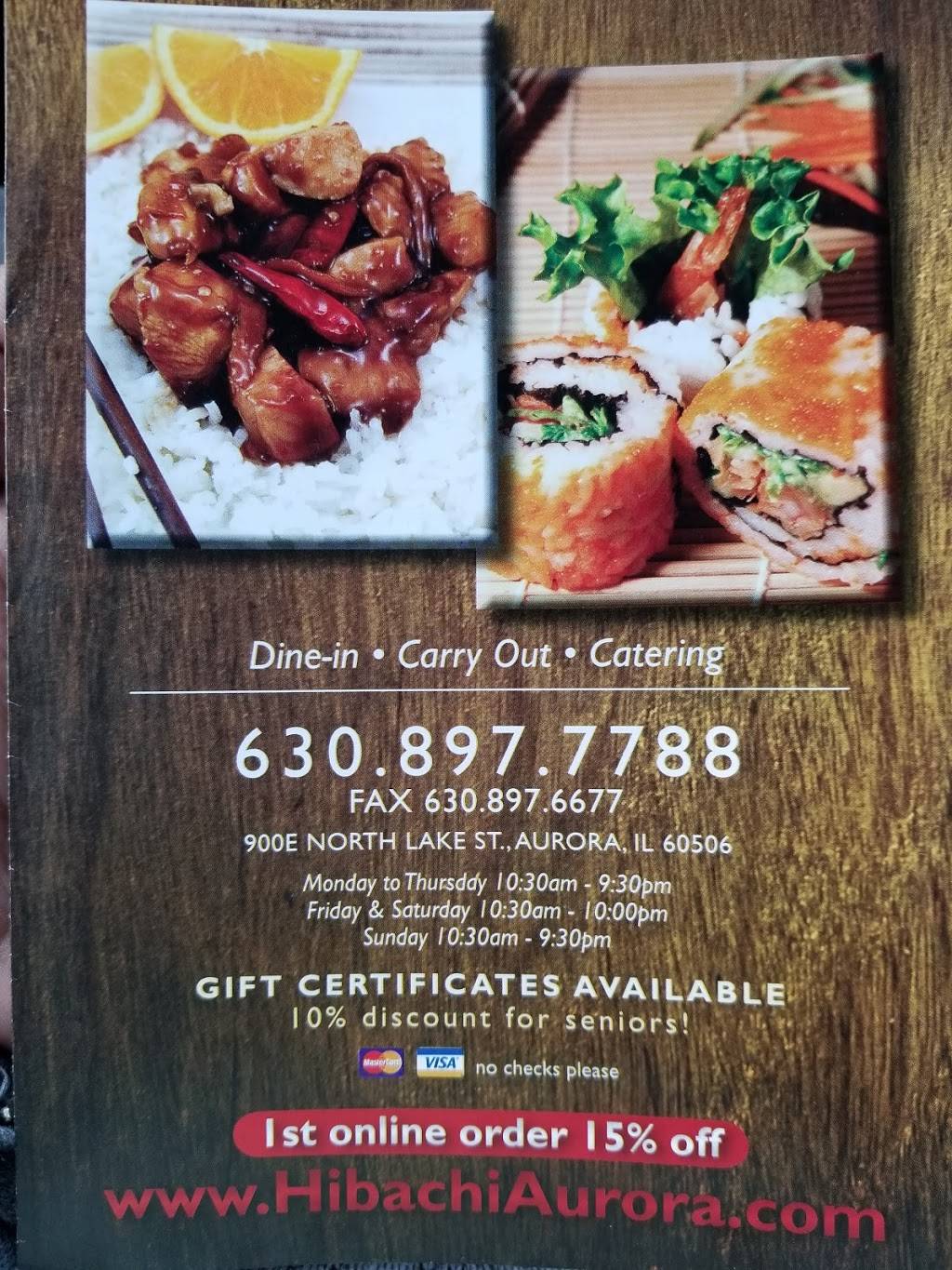 Hibachi Grill & Buffet | restaurant | 900 N Lake St, Aurora, IL 60506, USA | 6308977788 OR +1 630-897-7788