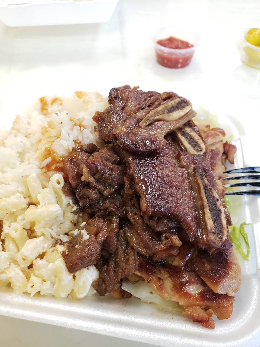 Ahi hawaiian bbq | restaurant | 1019 W Ave L #103, Lancaster, CA 93534, USA | 6618027667 OR +1 661-802-7667