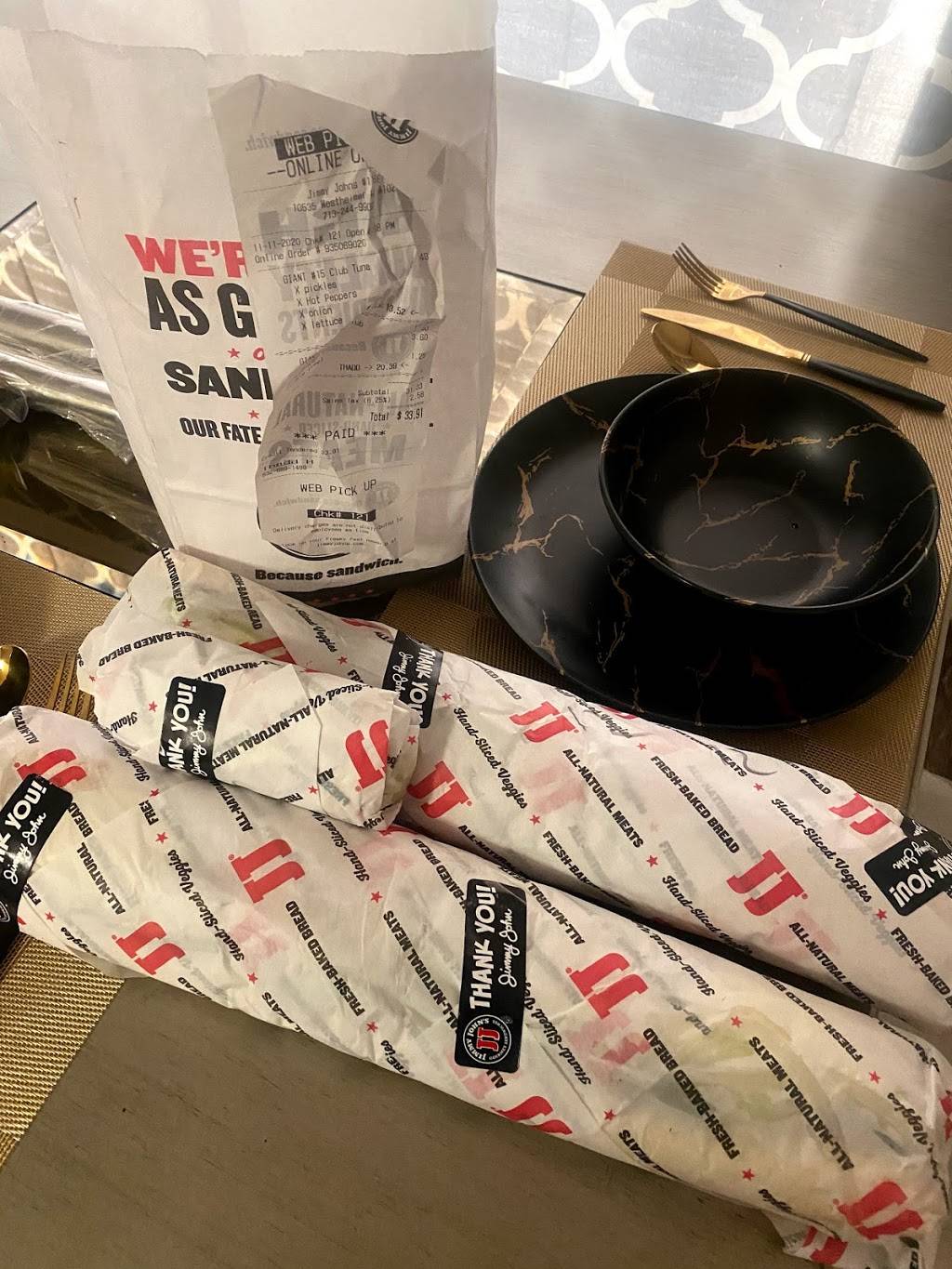 Jimmy Johns | meal delivery | 10535 Westheimer Rd #102, Houston, TX 77042, USA | 7132449900 OR +1 713-244-9900