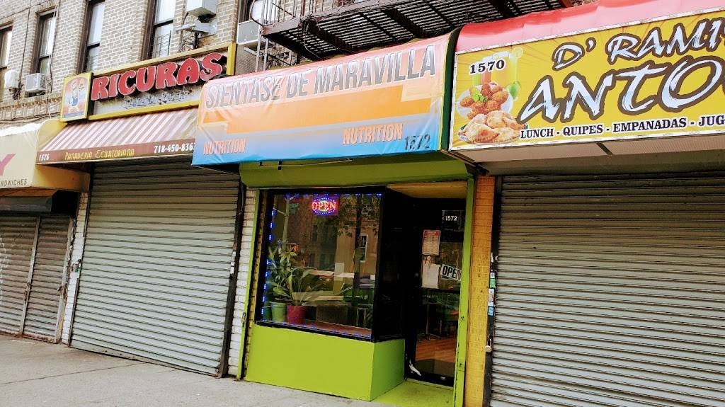 SIENTASE DE MARAVILLA NUTRITION BAR | restaurant | 1572 Watson Ave, The Bronx, NY 10472, USA | 9172265088 OR +1 917-226-5088