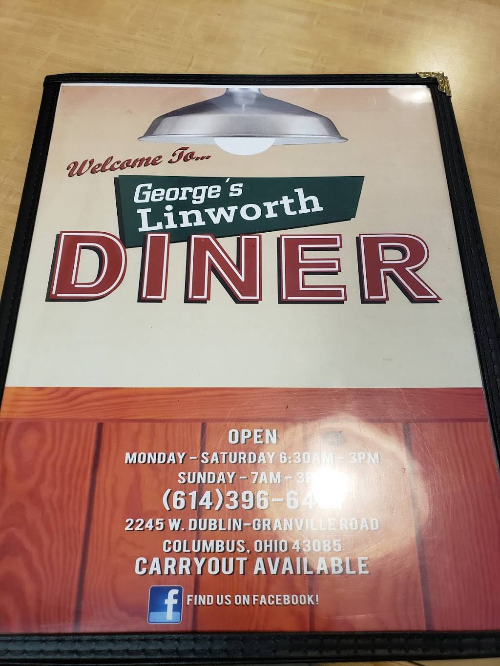 Georges Linworth diner | restaurant | 2245 W Dublin Granville Rd suit 115, Columbus, OH 43085, USA | 6143966401 OR +1 614-396-6401