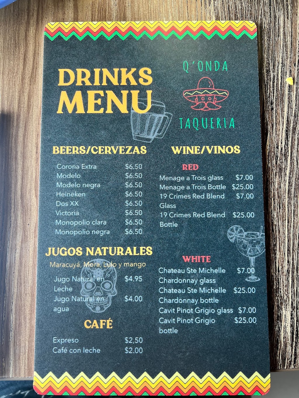 Q onda taqueria | restaurant | 10575 SW 109th Ct, Miami, FL 33176, USA | 3052005386 OR +1 305-200-5386