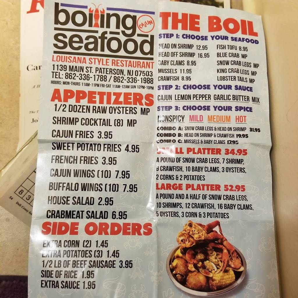 Boiling Cajun Seafood | restaurant | 1139 Main St, Paterson, NJ 07503, USA | 8623361788 OR +1 862-336-1788