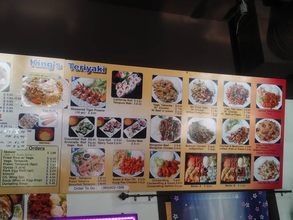 Kings Teriyaki | restaurant | 1539 Blake St, Enumclaw, WA 98022, USA | 3608021500 OR +1 360-802-1500