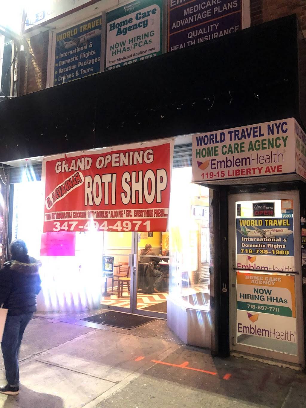 D’ Savannah Roti Shop | restaurant | 119-15 Liberty Ave, South Richmond Hill, NY 11419, USA | 3474944971 OR +1 347-494-4971