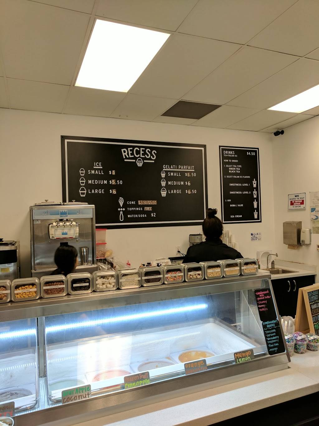 Recess Italian Ice Desserts | restaurant | 2390 Almaden Rd #30, San Jose, CA 95125, USA | 4088419134 OR +1 408-841-9134