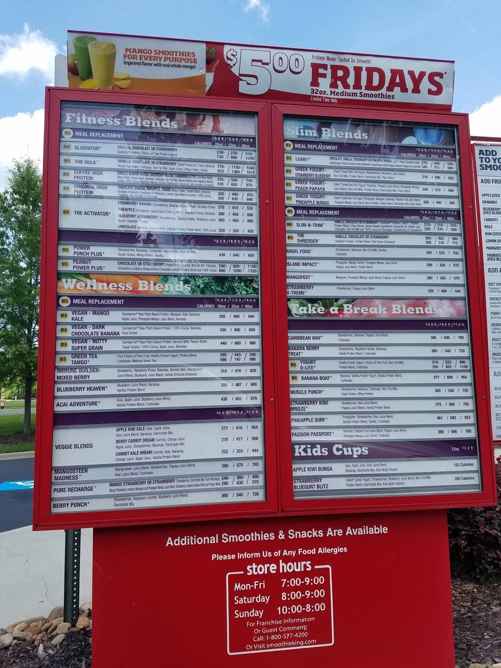 Smoothie King | restaurant | 8710 Krefeld Dr, Charlotte, NC 28227, USA | 7048461665 OR +1 704-846-1665
