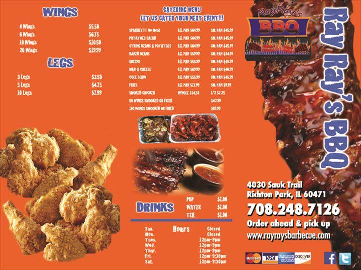 Ray Rays BBQ | restaurant | 4030 Sauk Trail, Richton Park, IL 60471, USA | 7082487126 OR +1 708-248-7126