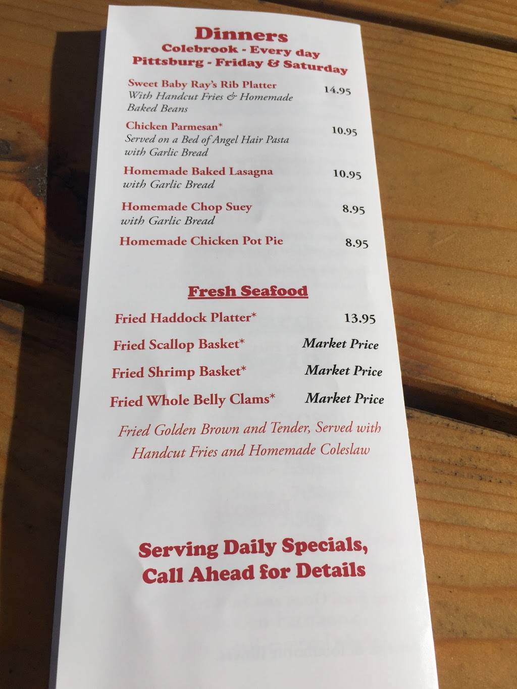 Grampys | restaurant | 72 Trooper Leslie G. Lord Hwy, Colebrook, NH 03576, USA | 6033315930 OR +1 603-331-5930