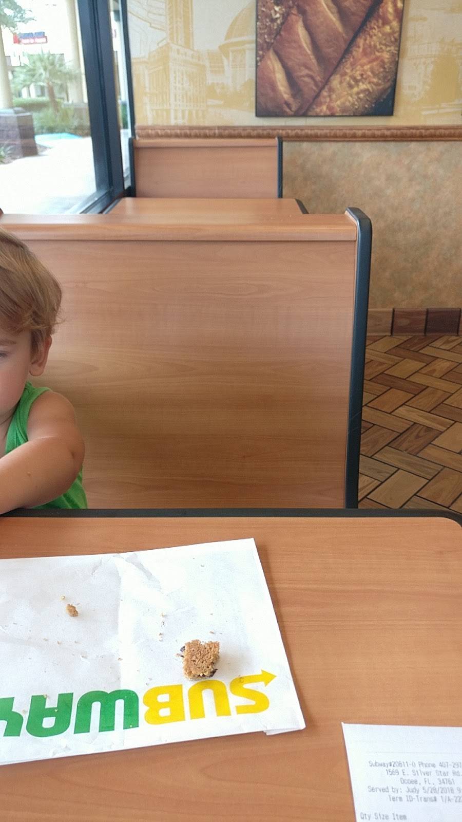 Subway | restaurant | 1569 E Silver Star Rd, Ocoee, FL 34761, USA | 4072970560 OR +1 407-297-0560