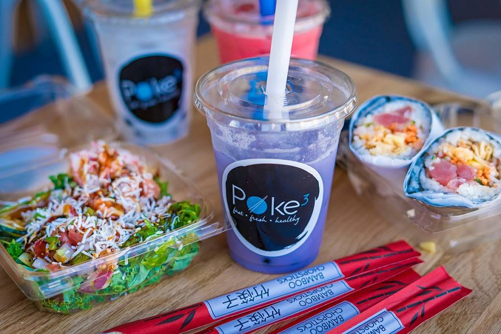 Poke³ | restaurant | 1495 George Dieter Dr #201, El Paso, TX 79936, USA | 9153451015 OR +1 915-345-1015