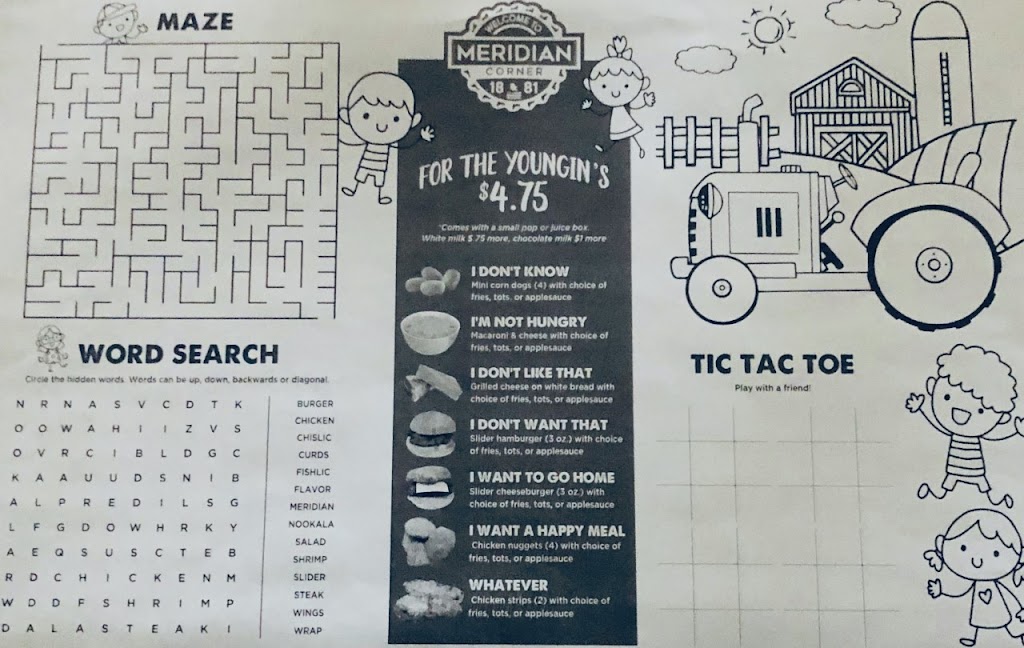 Meridian Corner | restaurant | 43915 US-18, Freeman, SD 57029, USA | 6053875000 OR +1 605-387-5000