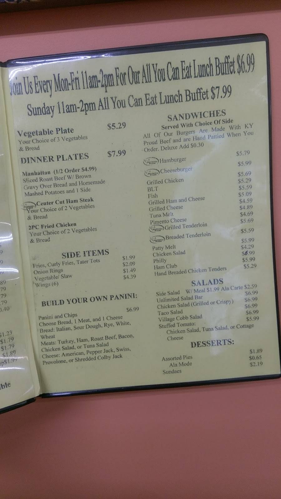 Village Restaurant | restaurant | 115 N Wallace Wilkinson Blvd, Liberty, KY 42539, USA | 6067876085 OR +1 606-787-6085