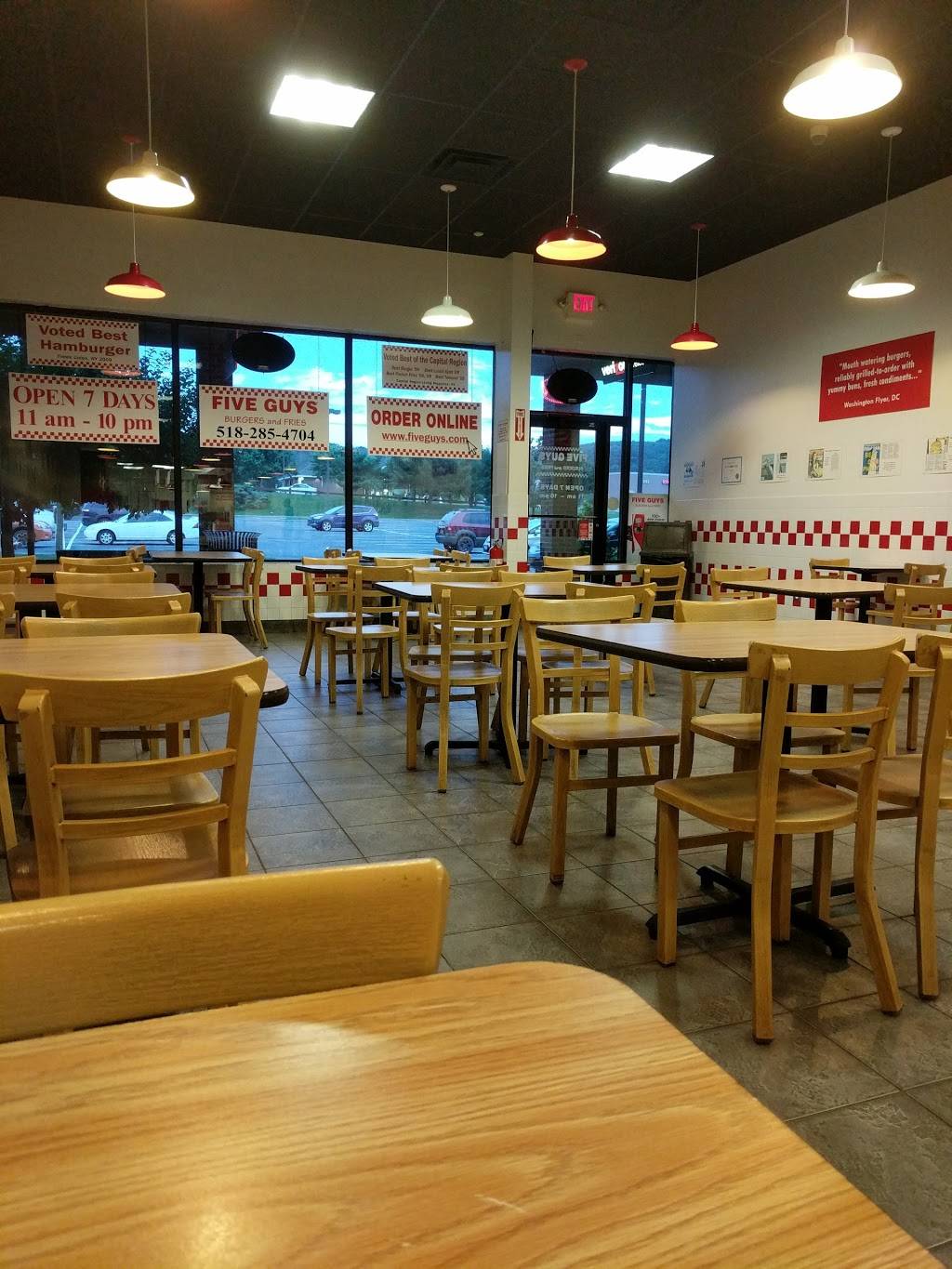 Five Guys | meal takeaway | 600 N Greenbush Rd, Rensselaer, NY 12144, USA | 5182854704 OR +1 518-285-4704
