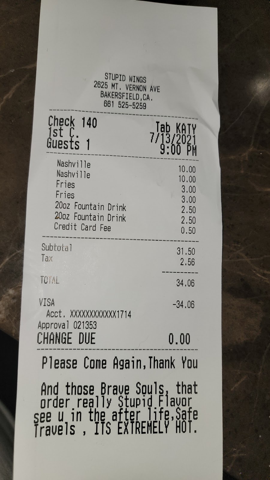 Stupid Wings | restaurant | 2625 Mount Vernon Ave Ste 106, Bakersfield, CA 93306, USA | 6615255259 OR +1 661-525-5259