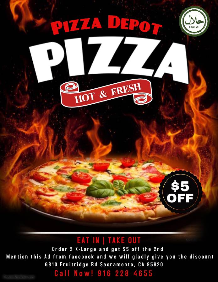 Pizza Depot | restaurant | 6810 Fruitridge Rd, Sacramento, CA 95820, USA | 9162284655 OR +1 916-228-4655