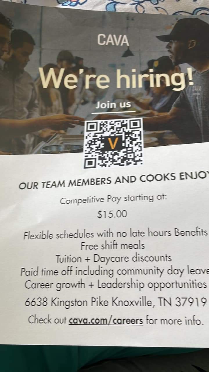 CAVA | restaurant | 6638 Kingston Pike, Knoxville, TN 37919, USA | 8653815360 OR +1 865-381-5360