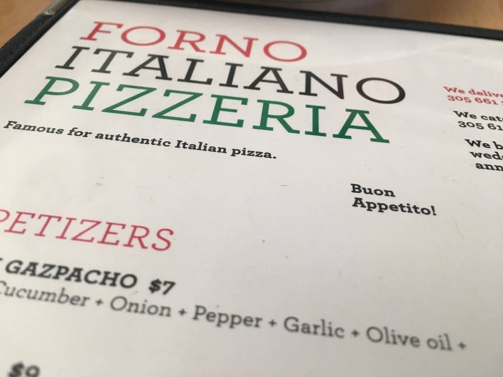 Forno Italiano Pizzeria | restaurant | 1401 Sunset Dr, Coral Gables, FL 33146, USA | 3056133511 OR +1 305-613-3511