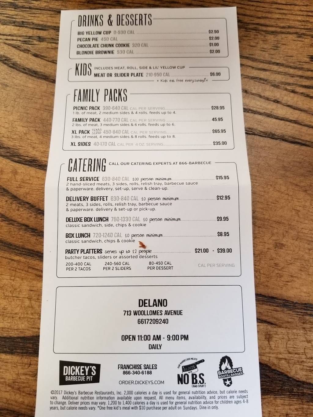 Dickeys Barbecue Pit | restaurant | 541 Woollomes Ave, Delano, CA 93215, USA | 6617209240 OR +1 661-720-9240