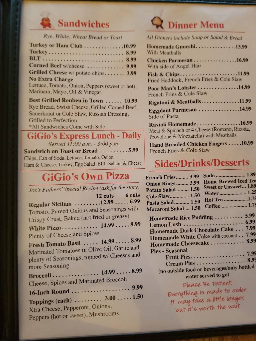 GiGios Subs & More | restaurant | 1325 N River St, Wilkes-Barre, PA 18702, USA | 5702351810 OR +1 570-235-1810