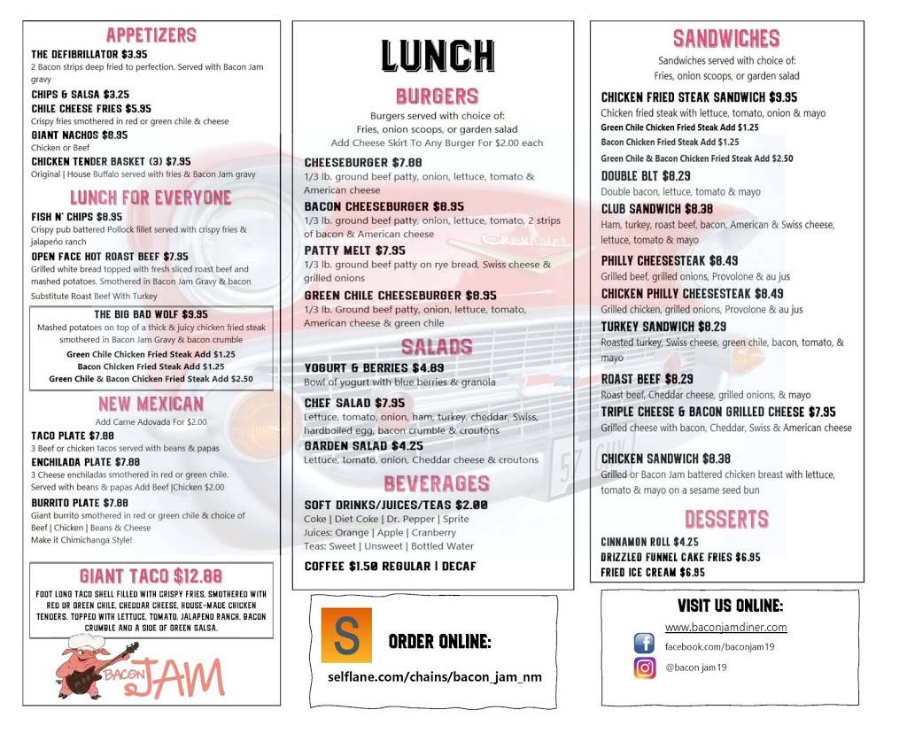 Bacon Jam | restaurant | 150 NM-344 Suite J, Edgewood, NM 87015, USA | 5054922886 OR +1 505-492-2886