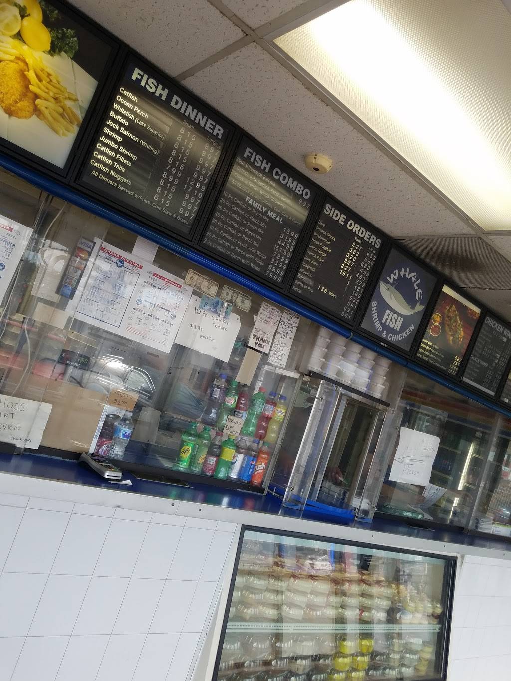Whale Fish Shrimp & Chicken | restaurant | 3600 W Chicago Ave, Chicago, IL 60651, USA | 7732785555 OR +1 773-278-5555