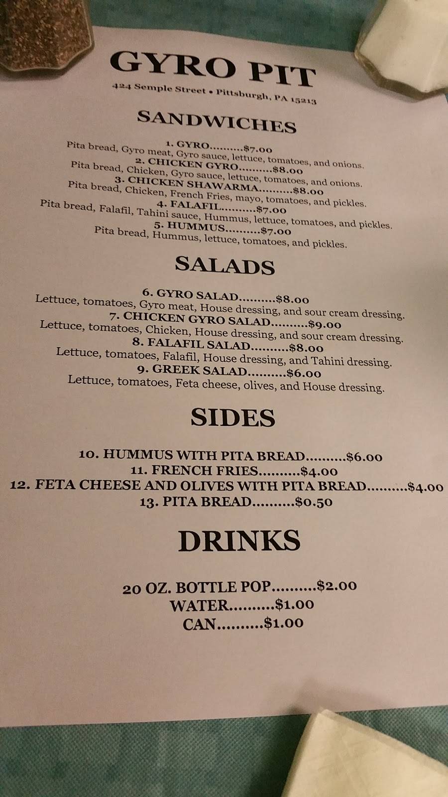 Original gyro | restaurant | 424 Semple St, Pittsburgh, PA 15213, USA | 4126214500 OR +1 412-621-4500