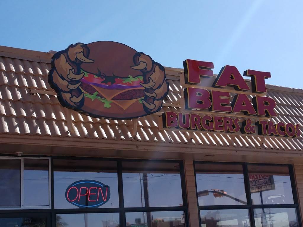 Fat Bear Burgers & Tacos | restaurant | 800 N Piedras St, El Paso, TX 79903, USA | 9152496331 OR +1 915-249-6331