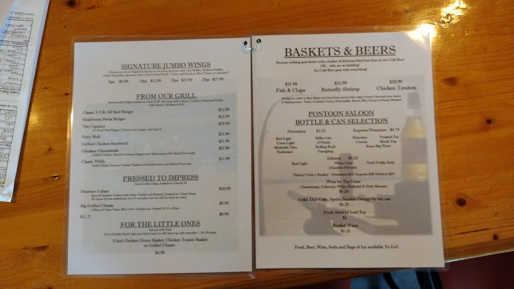 Pontoon Saloon | restaurant | 1050 W Burleigh Blvd, Tavares, FL 32778, USA | 3527423450 OR +1 352-742-3450