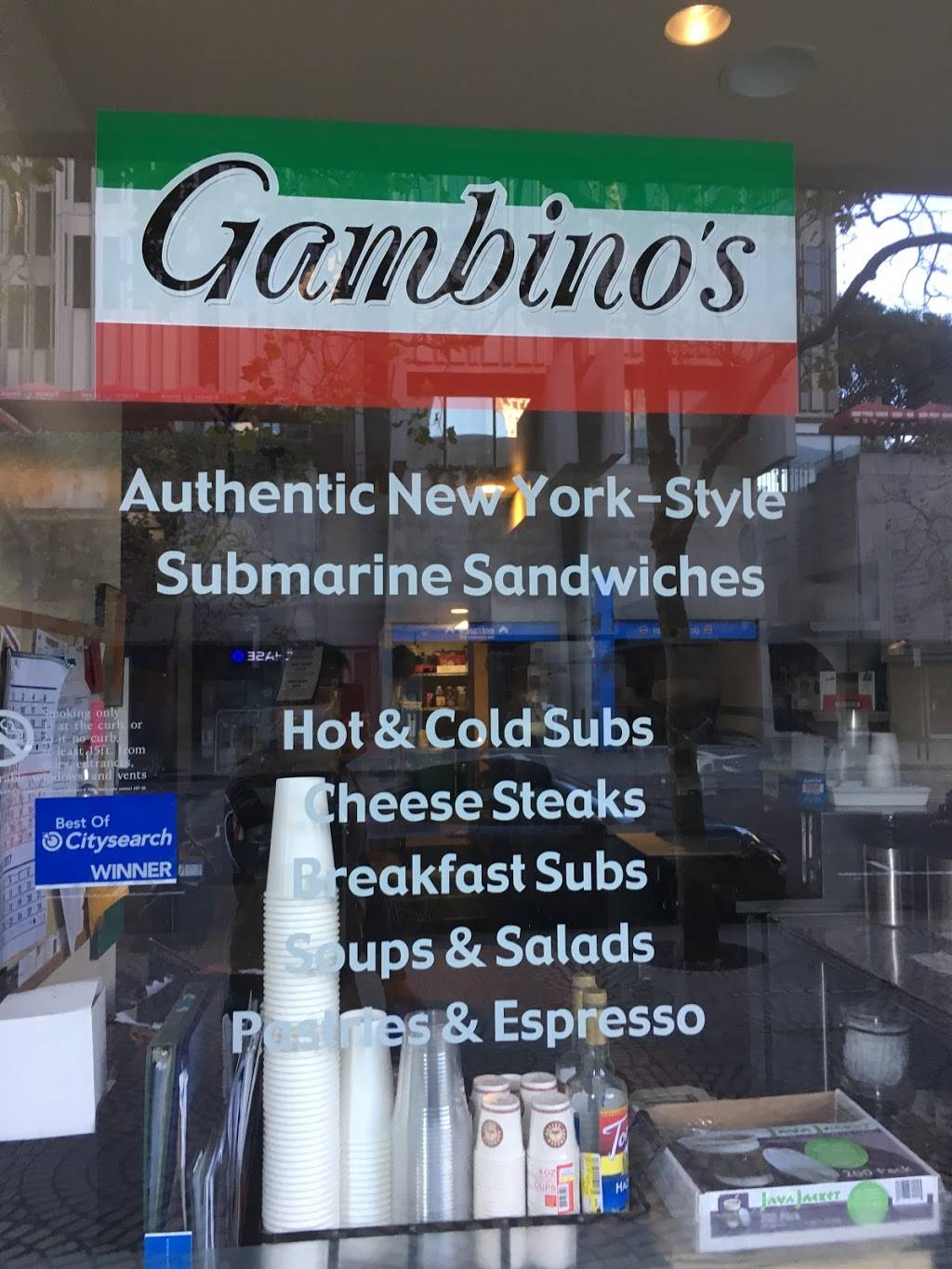 Gambinos New York Subs | restaurant | 301 Clay St, San Francisco, CA 94111, USA | 4158349120 OR +1 415-834-9120