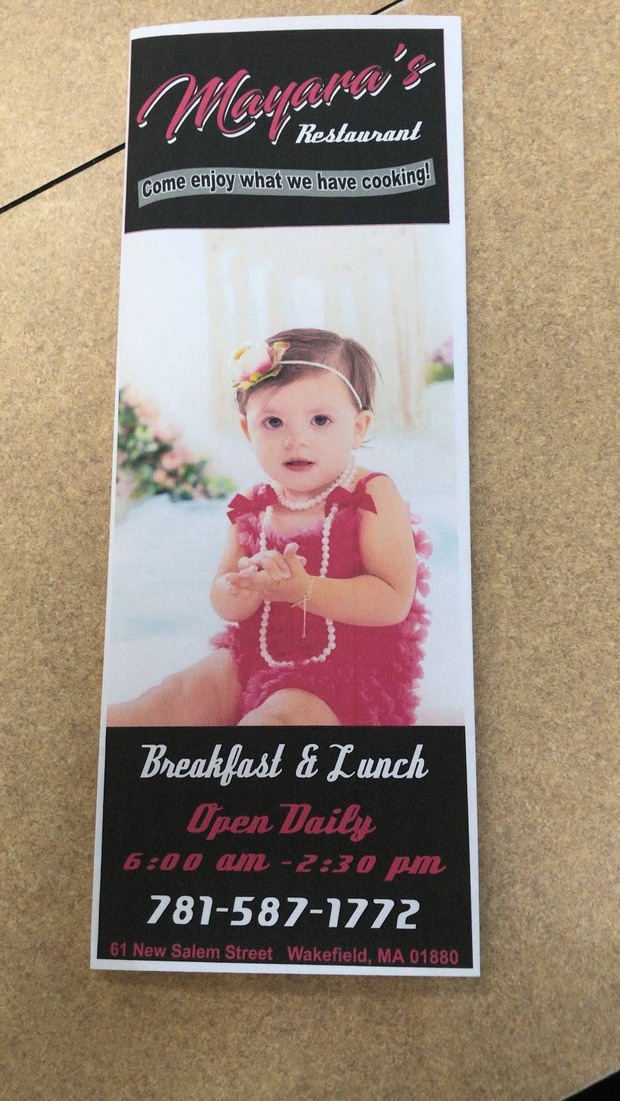 Mayara’s Restaurant | restaurant | 61 New Salem St, Wakefield, MA 01880, USA | 7815871772 OR +1 781-587-1772