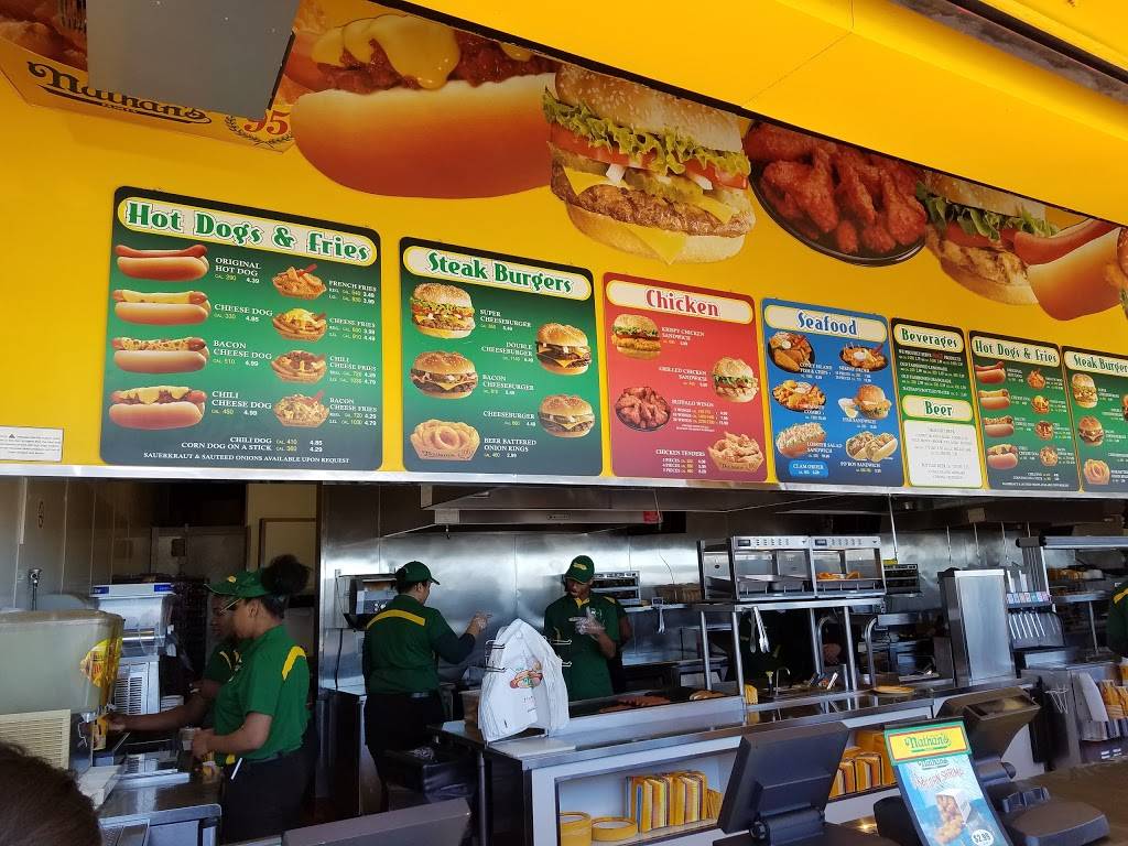 Nathans Famous | restaurant | 1205 Riegelmann Boardwalk, Brooklyn, NY 11224, USA | 7189751905 OR +1 718-975-1905