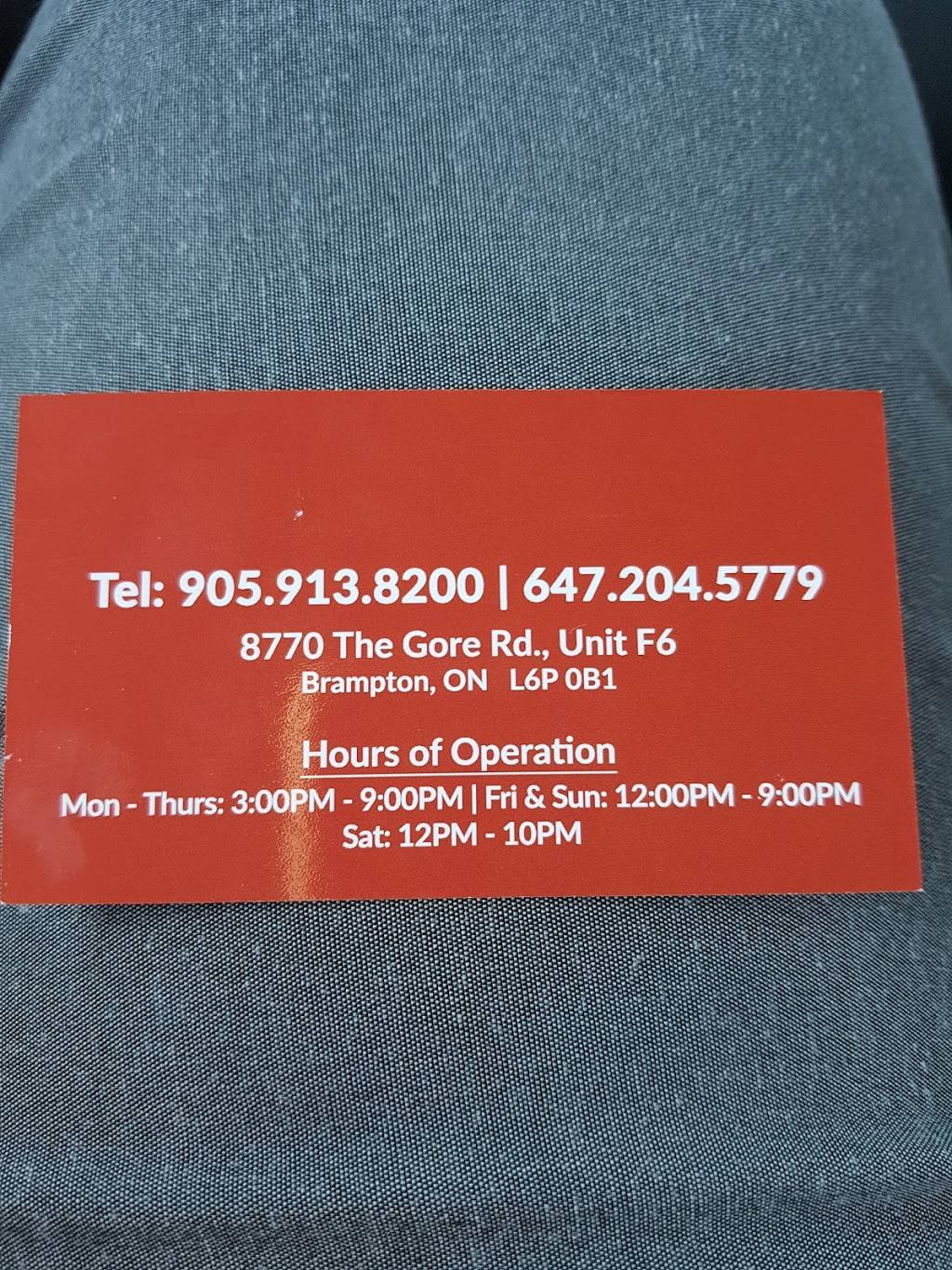 Asha Takeout & Catering | restaurant | 8770 The Gore Rd F6, Unit, Brampton, ON L6P 0B1, Canada | 9059138200 OR +1 905-913-8200