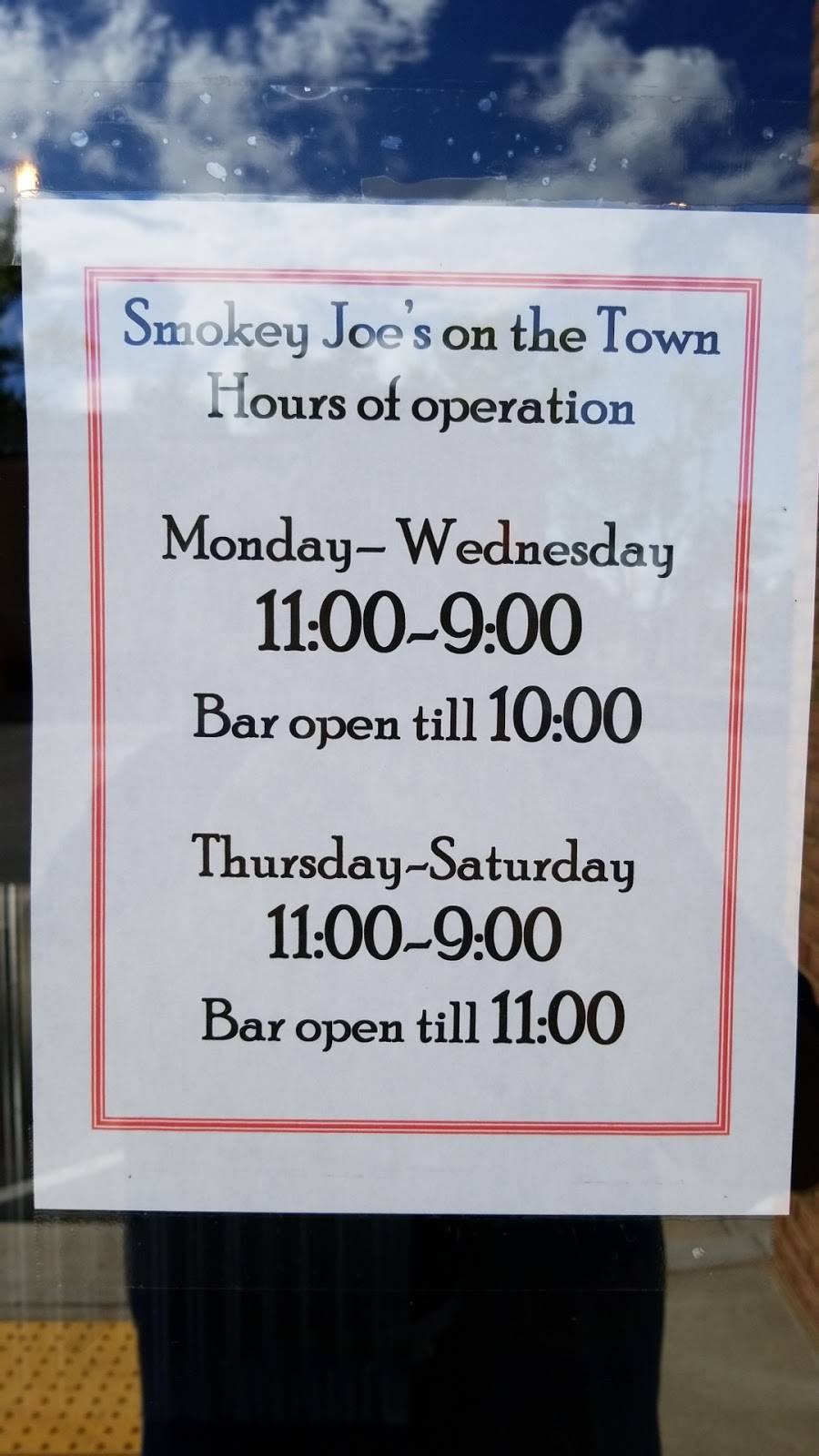 Smokey Joes on the Town | restaurant | 22845A Washington St, Leonardtown, MD 20650, USA | 2403094185 OR +1 240-309-4185