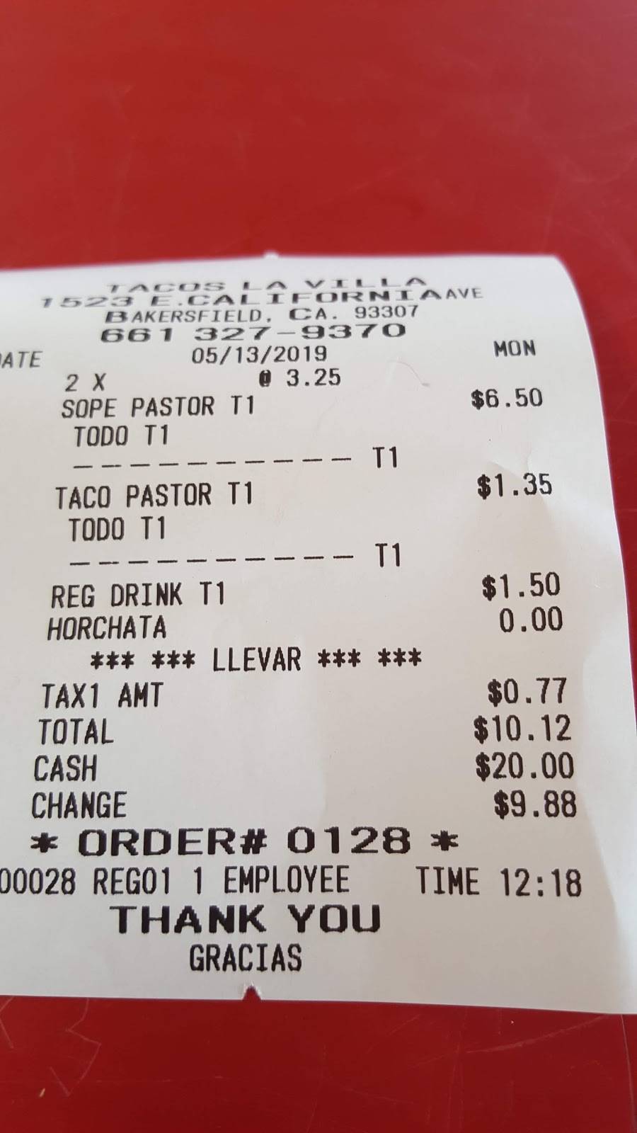 Tacos La Villa | restaurant | 1523 E California Ave, Bakersfield, CA 93307, USA | 6613279370 OR +1 661-327-9370