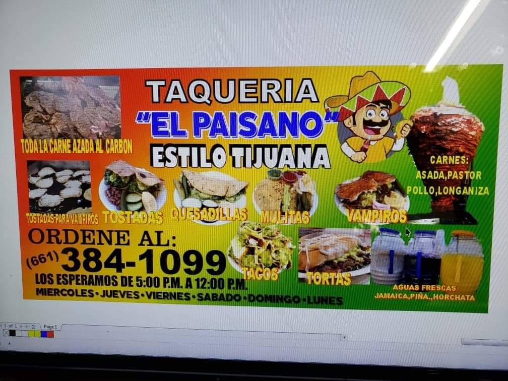 Taqueria paisano | restaurant | 2733 Niles St, Bakersfield, CA 93306, USA | 6613841099 OR +1 661-384-1099