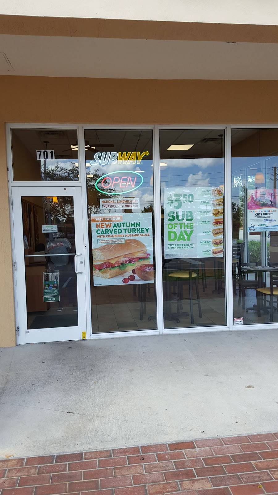 Subway | restaurant | 701 NW 183rd St, Miami Gardens, FL 33169, USA | 3054937521 OR +1 305-493-7521