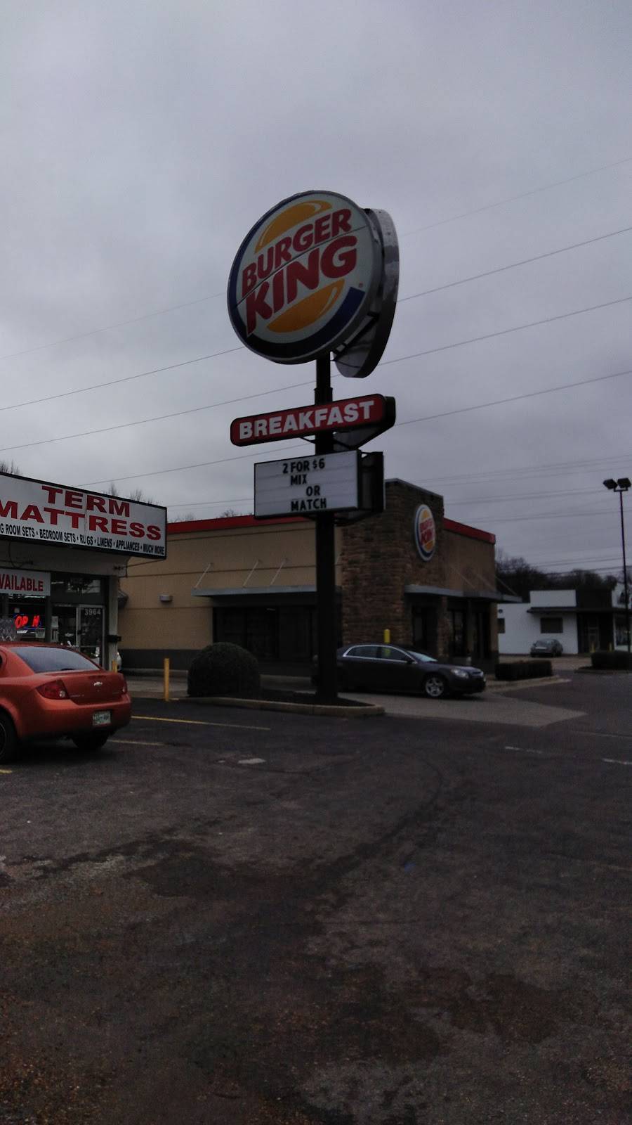Burger King | restaurant | 3966 Park Ave, Memphis, TN 38111, USA | 9013235043 OR +1 901-323-5043