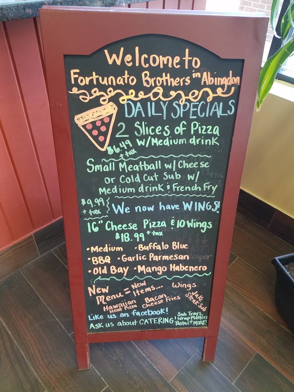 Fortunato Brothers Pizza | restaurant | 3101 Emmorton Rd, Abingdon, MD 21009, USA | 4105691100 OR +1 410-569-1100